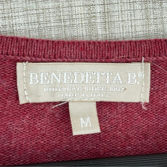 Benedetta B M sweater merino wool cashmere crew neck 1676 - Picture 4 of 7